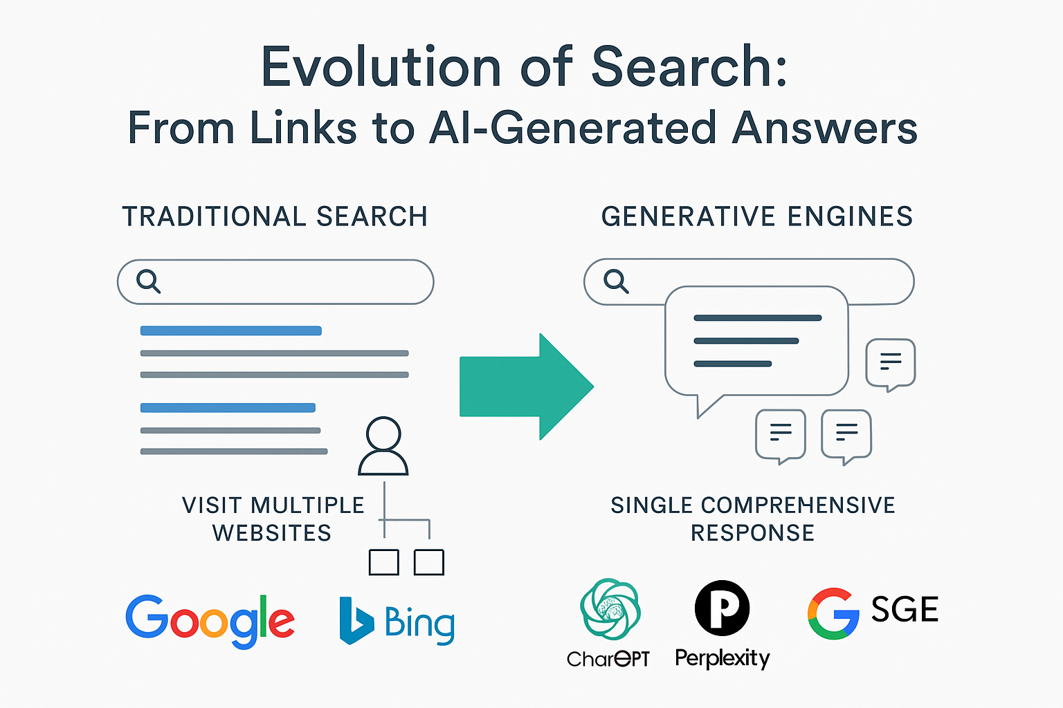 Evolution from Traditional Search to Generative Engines